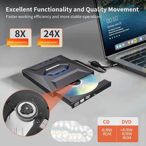 DiscMate – Retro-Style Portable CD/DVD Burner