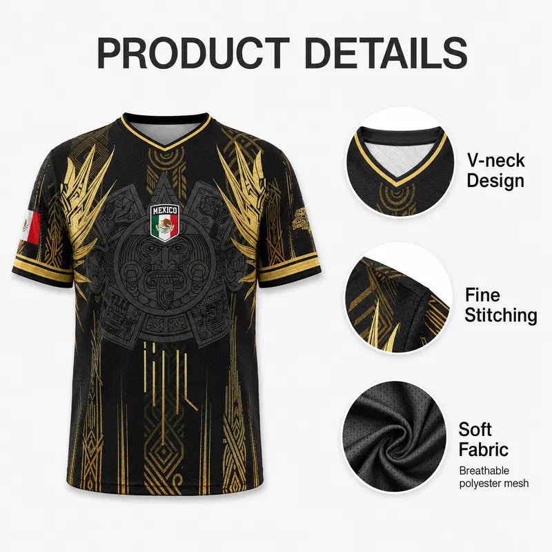 GoldStrike – Mexico Inspired Performance Fan Jersey