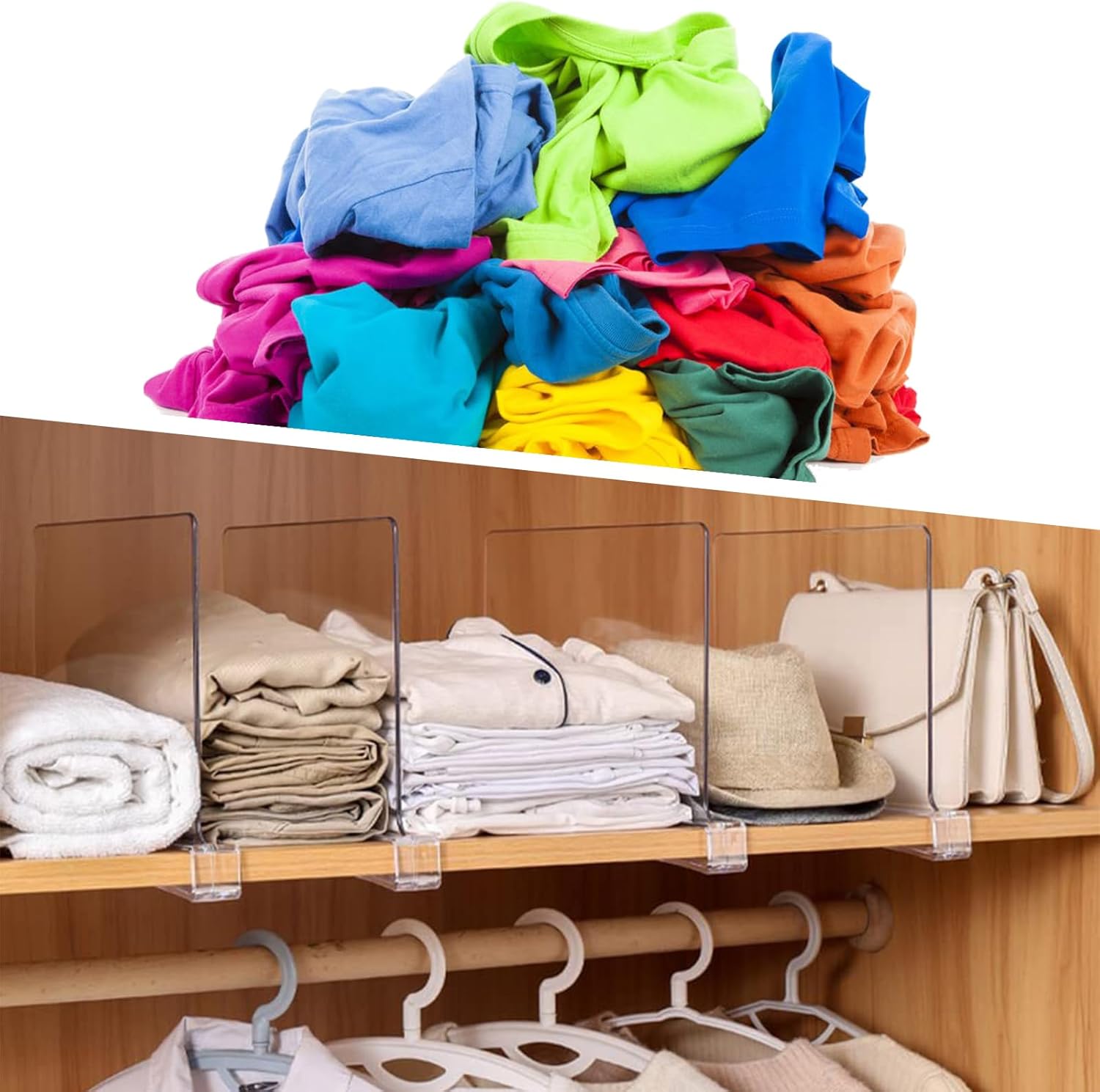 NeatStack – Acrylic Clothes Shelf Divider