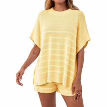 BellaVive – Chic Striped Loungewear Outfit Set