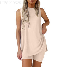 RelaxFit – Casual Split Hem Lounge Shorts Set