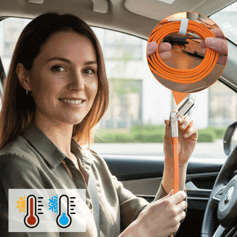 Power360 – Ultra-Fast Cable with Adjustable Phone Holder