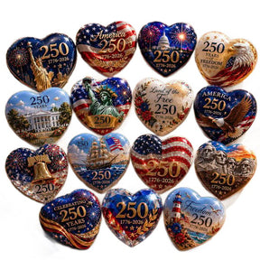 PatriotHearts – America 250th Anniversary Heart Ornament Collection