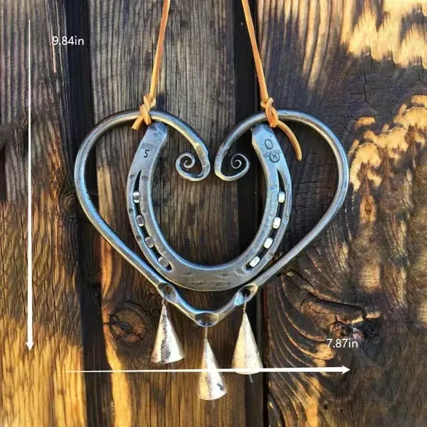 HeartForge – Horseshoe Heart Wind Chime