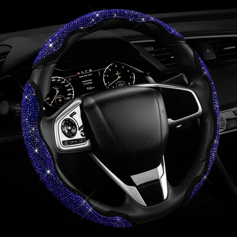 LuxiDrive – Crystal Studded Steering Wheel Cover