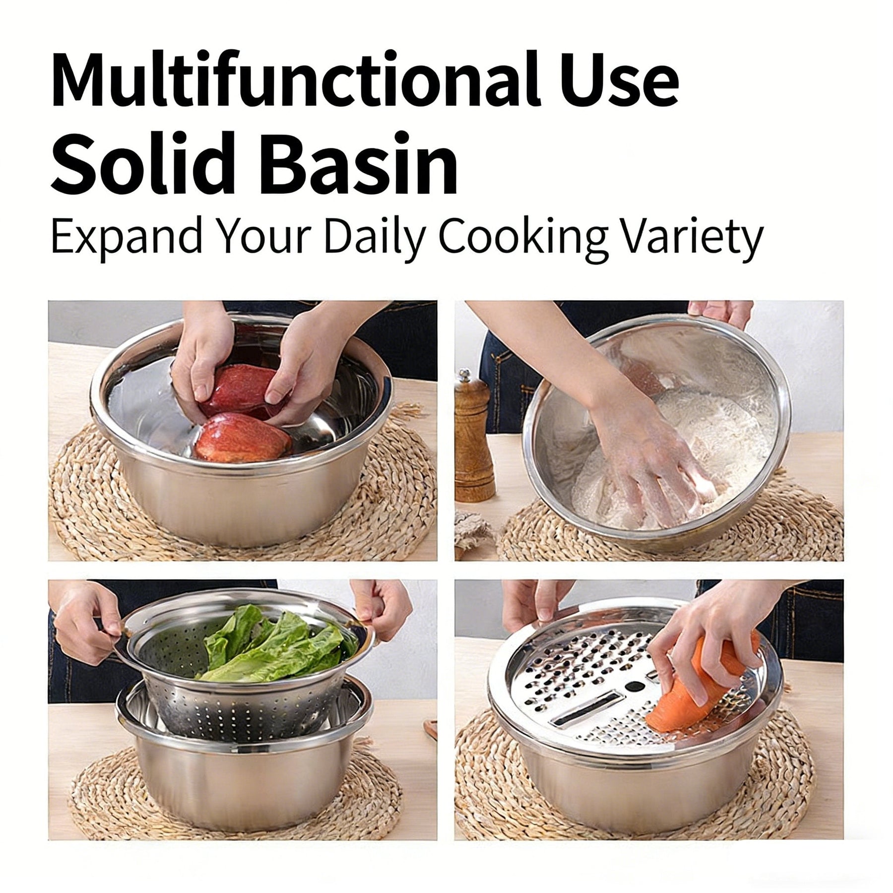 EcoChef - Durable Stainless Steel Multi-Purpose Bowl