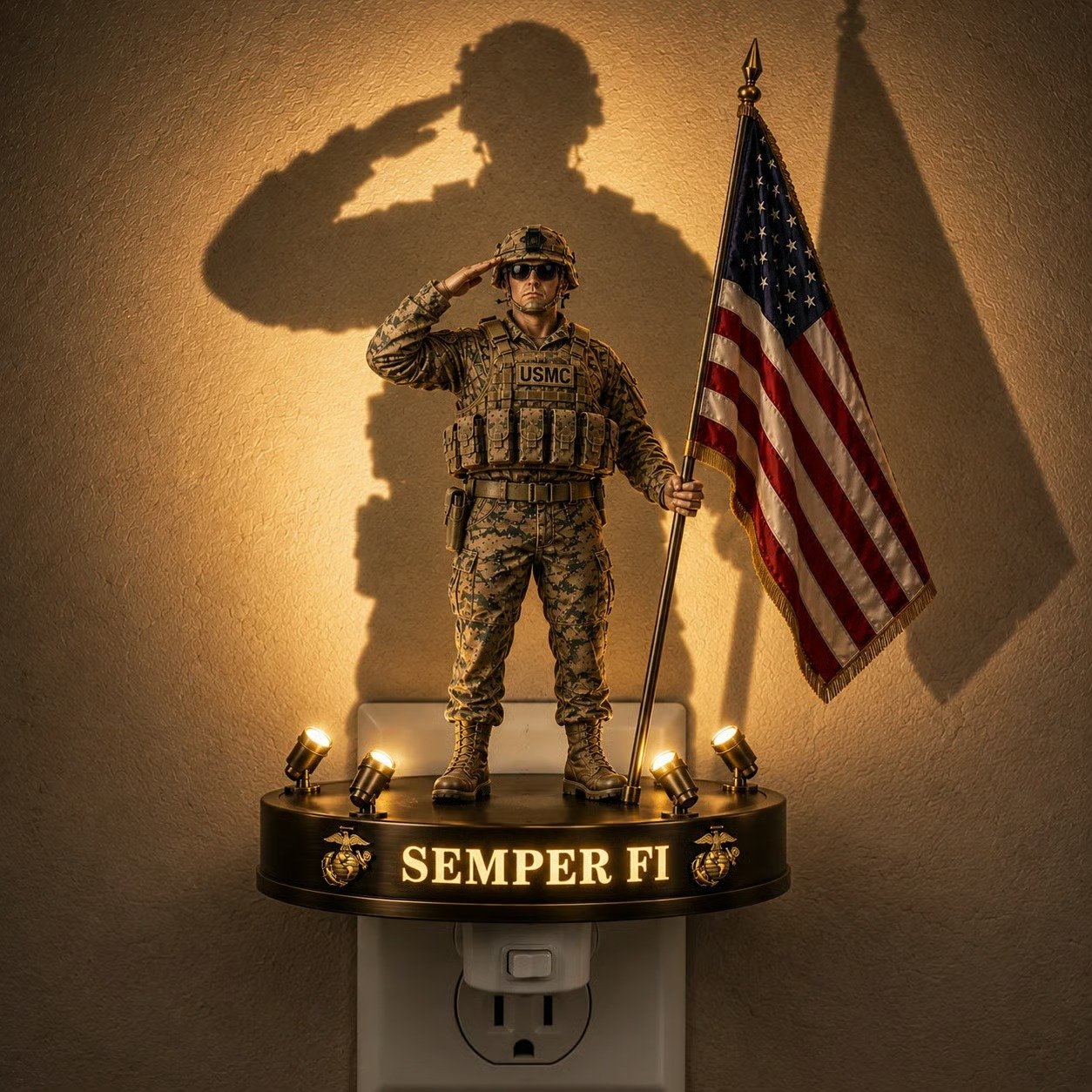 SemperGlow – USMC Semper Fi Shadow Night Light