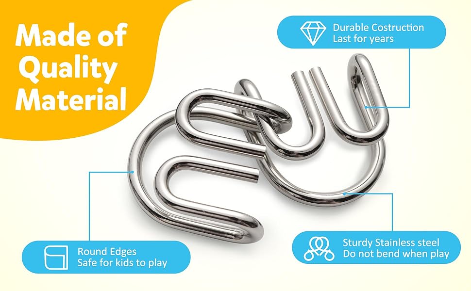 PuzzleCore – IQ Challenge Metal Puzzle Set