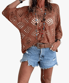 CoastalMuse – Elegant Boho Crochet Top