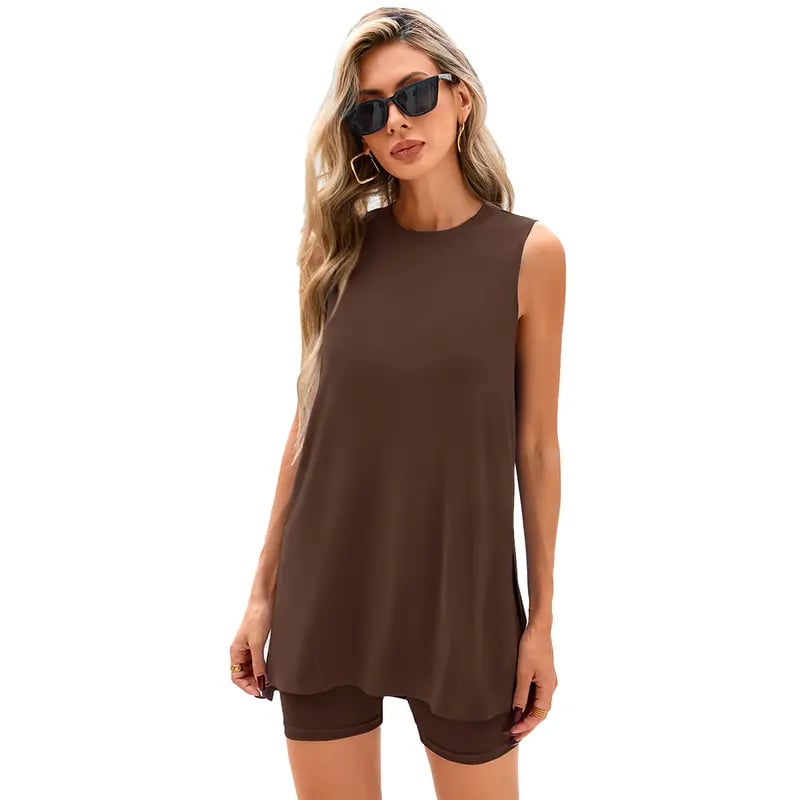 RelaxFit – Casual Split Hem Lounge Shorts Set