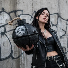 ShadowFuse – Gothic Bomb Shape Fashion Crossbody Bag