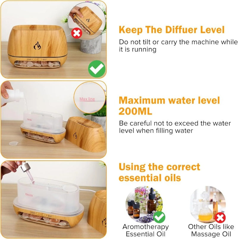 SaltAura – 3-in-1 Himalayan Salt Rock Scent Diffuser