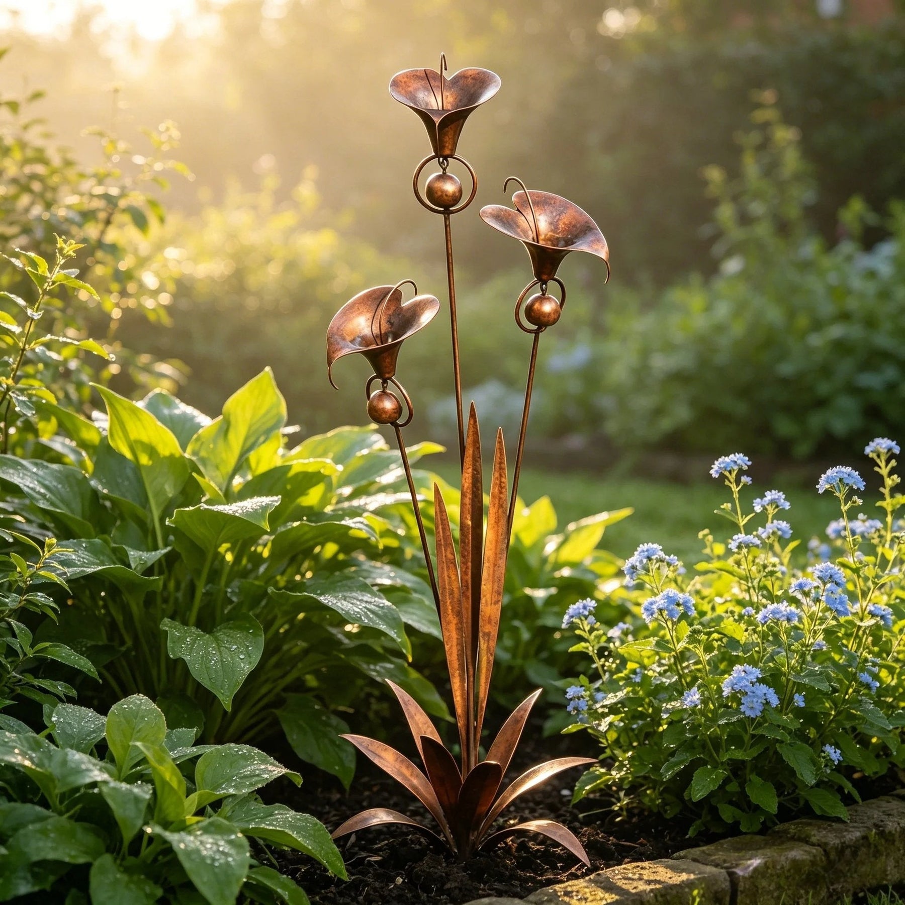 EmberPetal – Handcrafted Copper Lily Accent