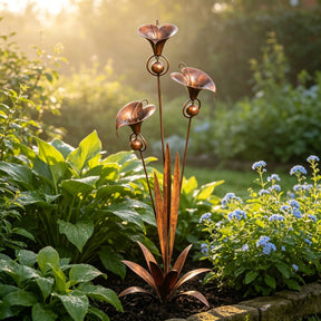 EmberPetal – Handcrafted Copper Lily Accent