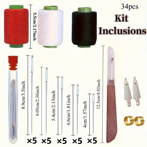 🎉 New Year Sale – 50% OFF❤34PCS Big Eye Steel Needles Set