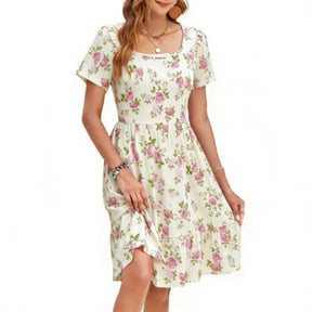 LunaFlora – Elegant Floral Sundress for Women