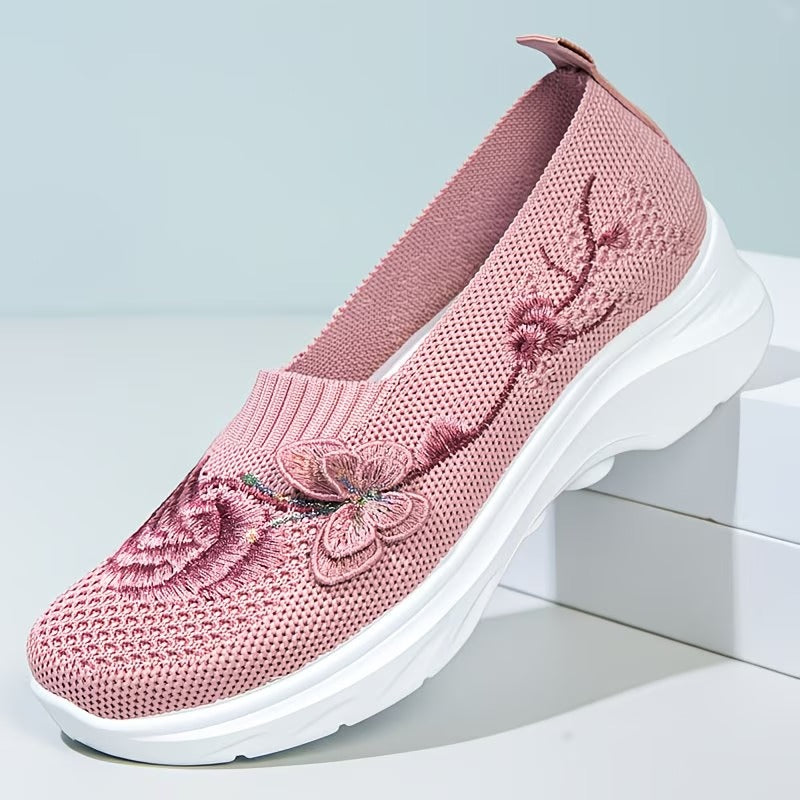 VelvetFlutter – Stylish Embroidered Loafers