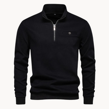 Lennox Mock Neck Zip Sweater | Lupi
