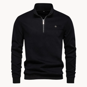 Lennox Mock Neck Zip Sweater | Lupi