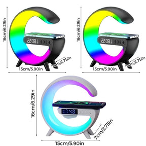 GlowG – G-Shaped RGB Wireless Charging Speaker