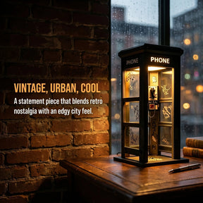 NoirBooth Glow - Vintage Phone Booth Ambient Lamp