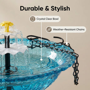 FeatherFlow – Solar Bird Bath Fountain for Gardens