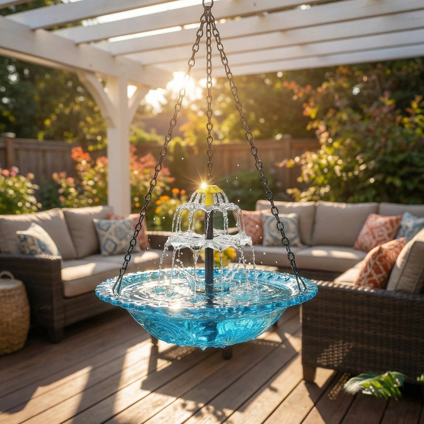 FeatherFlow – Solar Bird Bath Fountain for Gardens