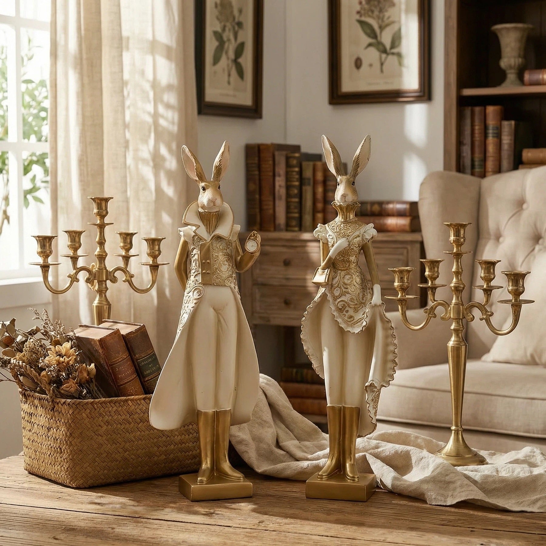RoyalWhisk – Gold Trim Rabbit Figurine