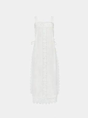 PureLinen – Vintage Lace Summer Midi Dress