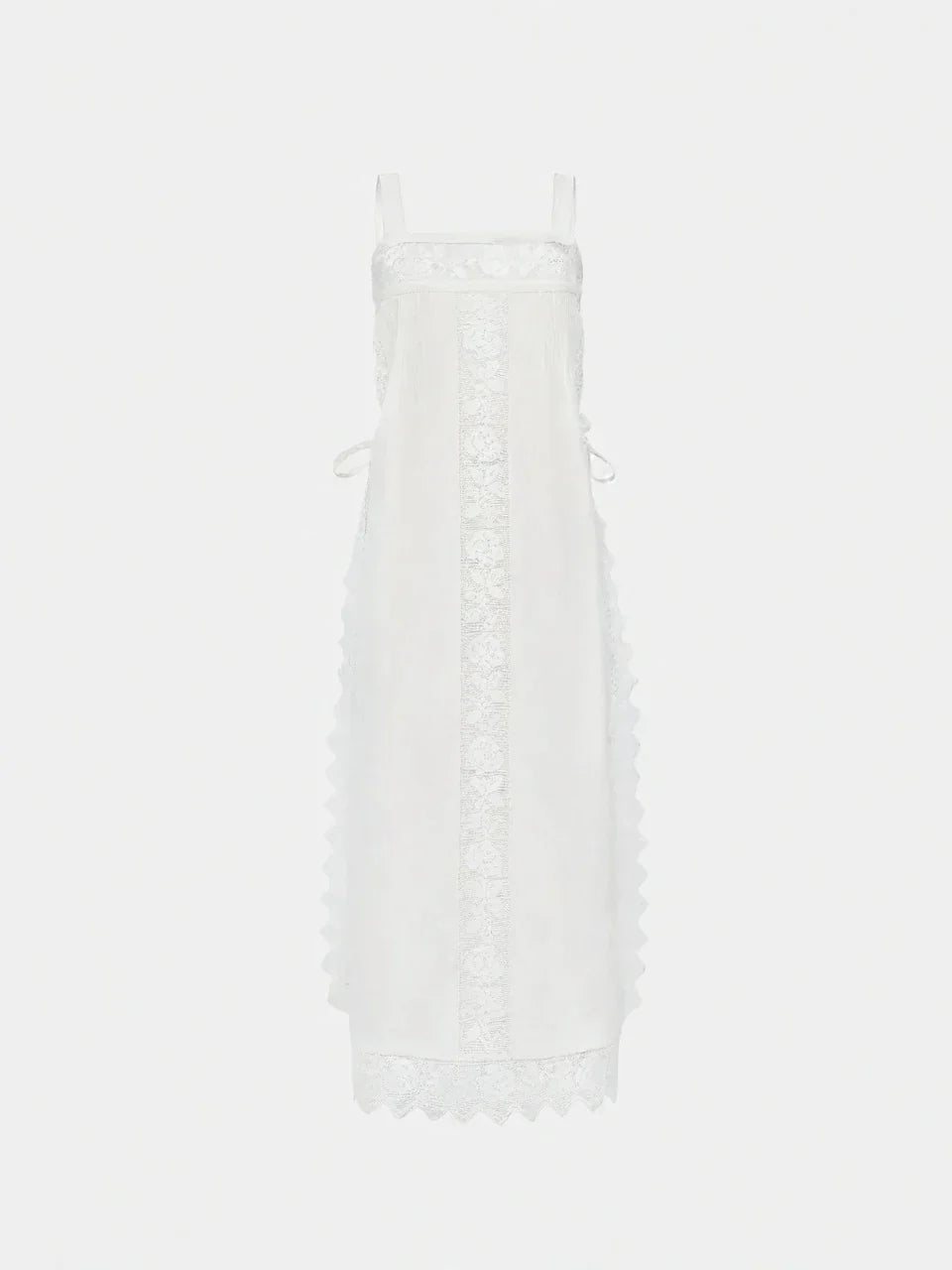 PureLinen – Vintage Lace Summer Midi Dress
