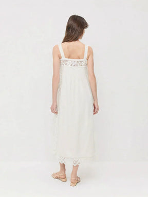 PureLinen – Vintage Lace Summer Midi Dress