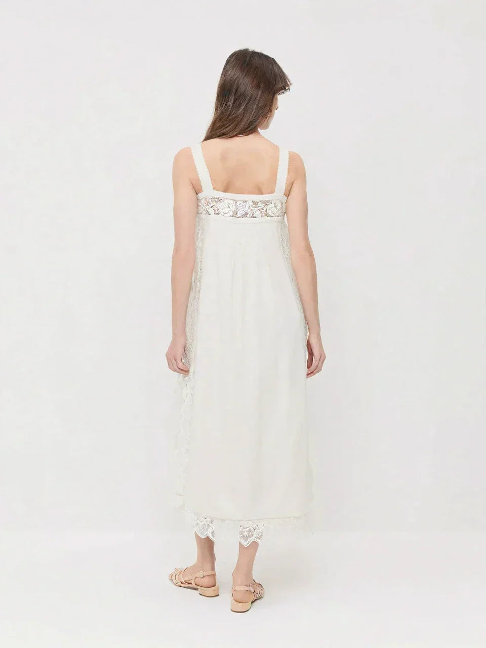 PureLinen – Vintage Lace Summer Midi Dress