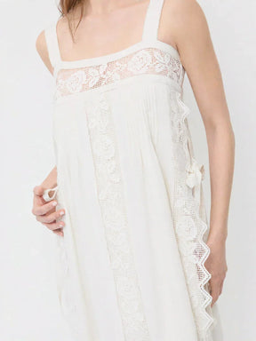 PureLinen – Vintage Lace Summer Midi Dress