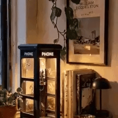 NoirBooth Glow - Vintage Phone Booth Ambient Lamp