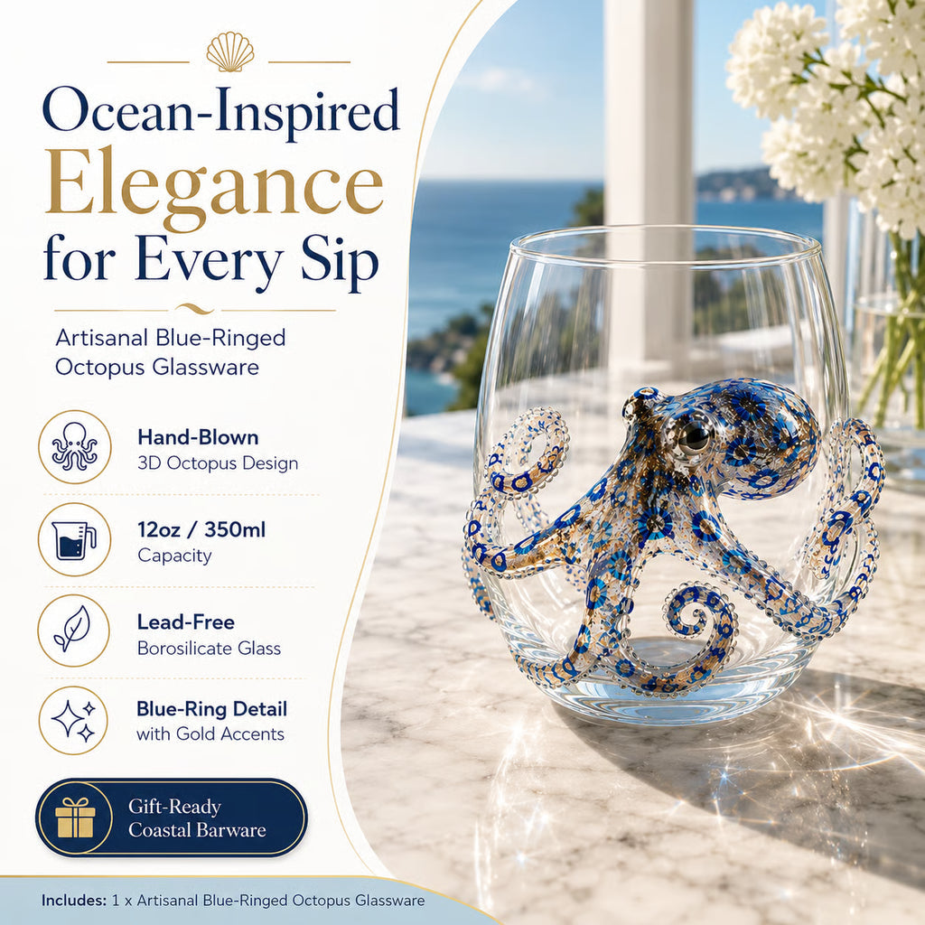 Poseidon's Pour – Artisan Ocean Glass