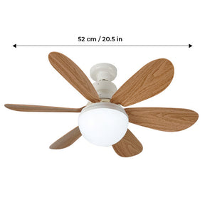 BreezeGlow – Socket Ceiling Fan with Adjustable LED Lighting