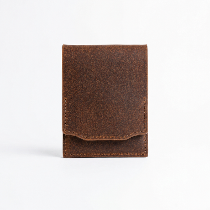 HeritageCraft – Vintage Full-Grain Leather Snap Wallet