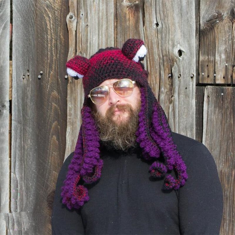 TentacleHue – Color Block Octopus Knitted Hat