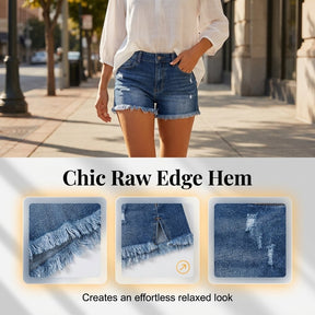 BlueBelle - Distressed Denim Shorts