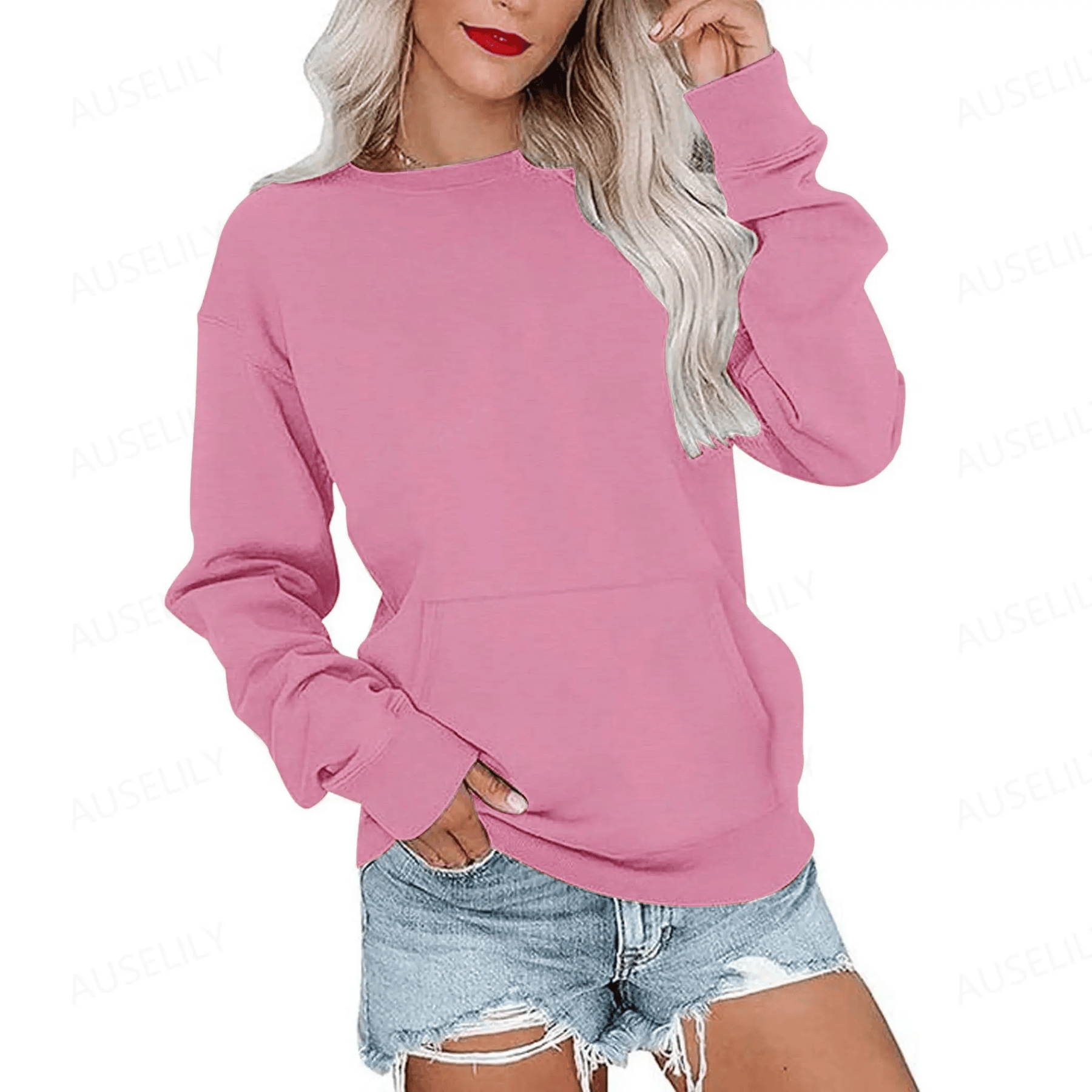 CozyCore – Women’s Crewneck Hoodless Sweatshirt