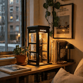 NoirBooth Glow - Vintage Phone Booth Ambient Lamp