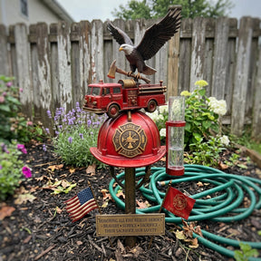 FireHonor – Firefighter Tribute Garden Rain Gauge