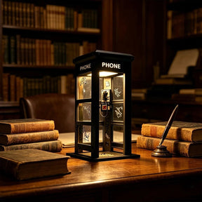 NoirBooth Glow - Vintage Phone Booth Ambient Lamp
