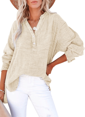 CloudFit – Women’s Casual Oversized Gauze Blouse