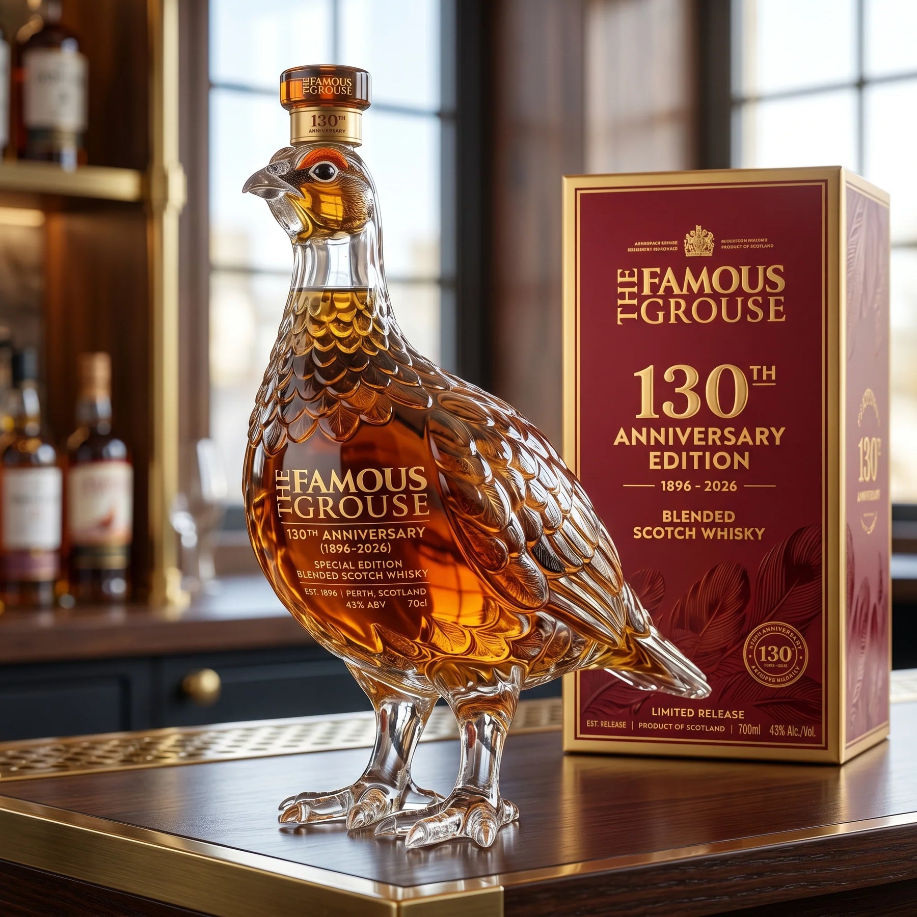 The Famous Grouse 130th Anniversary Edition Blended Scotch Whisky Bottle