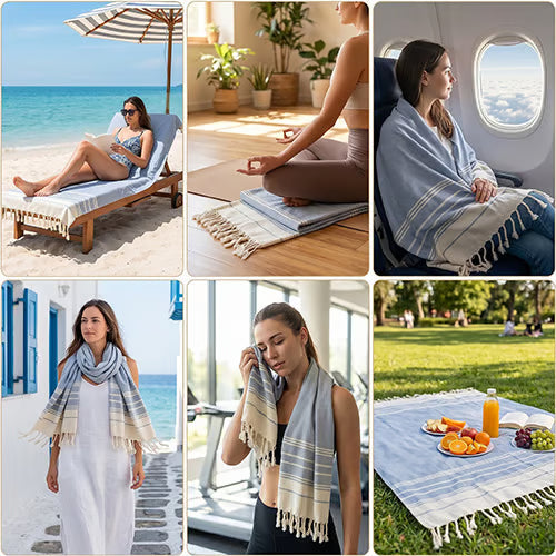 AquaLoom – Cotton Turkish Beach Towel