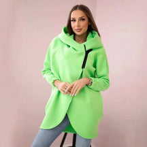 FlexiCurve – Stylish Plus Size Half Zip Hoodie