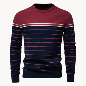 Atlantic Stripe Cotton Sweater | Lupi