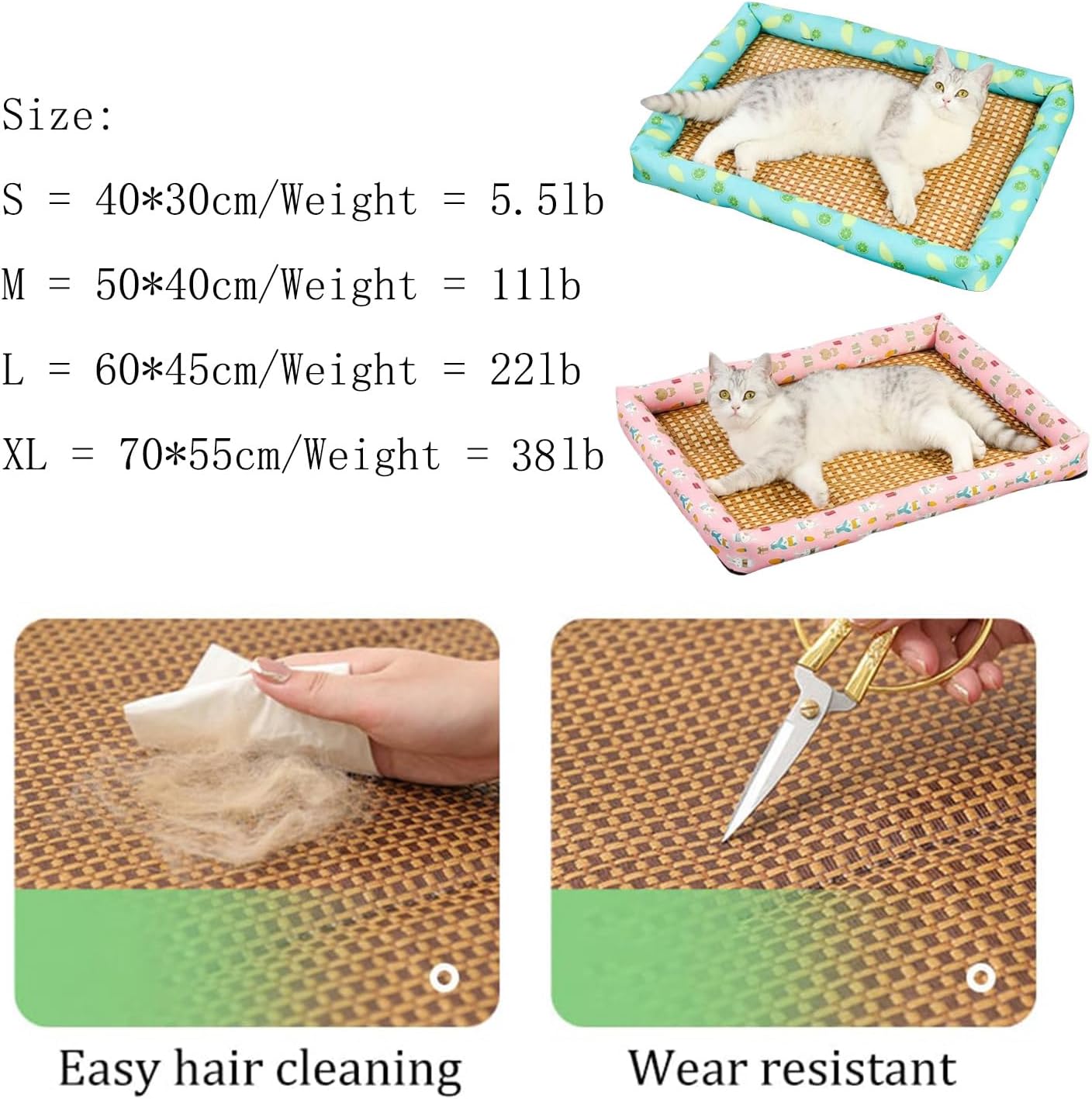 CoolNest – Breathable Rattan Cooling Pet Bed