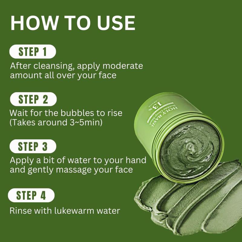 HerbaGlow – Holy Basil Bubble Deep Cleansing Mask